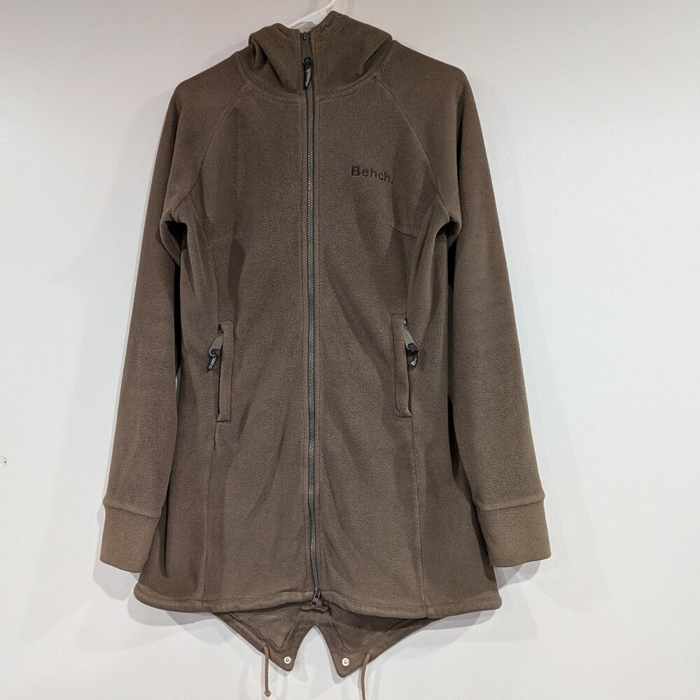 Bench Fleece Trench Jacket Beige Tan Brown Size Large